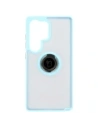 Wholesale Bizon Case Hybrid Ring Samsung Galaxy S25 Ultra smoky with a light blue frame - BIZ7191 - {ean13} - Hurt