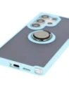 Wholesale Bizon Case Hybrid Ring Samsung Galaxy S25 Ultra smoky with a light blue frame - BIZ7191 - {ean13} - Hurt