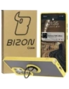 Bizon Case Hybrid Ring Samsung Galaxy S25 Ultra smoky with a yellow frame