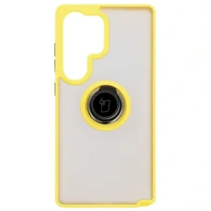 Hurtownia GSM - Bizon Case Hybrid Ring Samsung Galaxy S25 Ultra fumuriu cu un cadru galben - BIZ7192 - {ean13} - Hurt