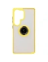Wholesale Bizon Case Hybrid Ring Samsung Galaxy S25 Ultra smoky with a yellow frame - BIZ7192 - {ean13} - Hurt