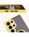 Wholesale Bizon Case Hybrid Ring Samsung Galaxy S25 Ultra smoky with a yellow frame - BIZ7192 - {ean13} - Hurt