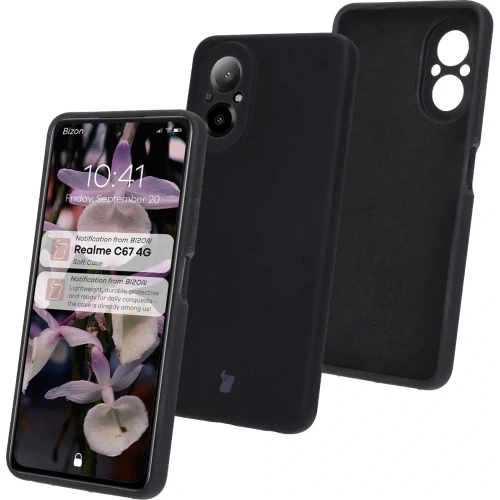 Silikonowe etui Bizon Soft Case do Realme C67 4G czarne