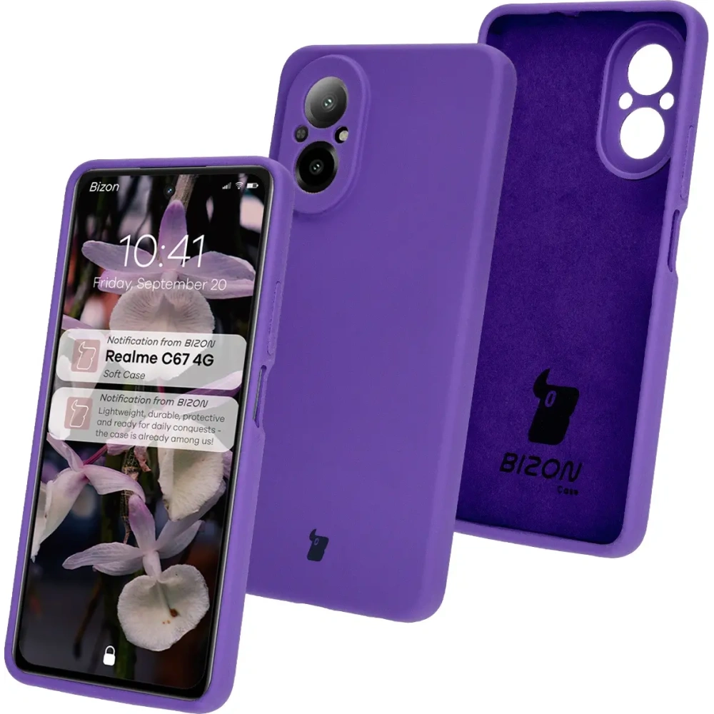 Hurtownia GSM - Silikonowe etui Bizon Soft Case do Realme C67 4G fioletowe - BIZ7196 - {ean13} - Hurt
