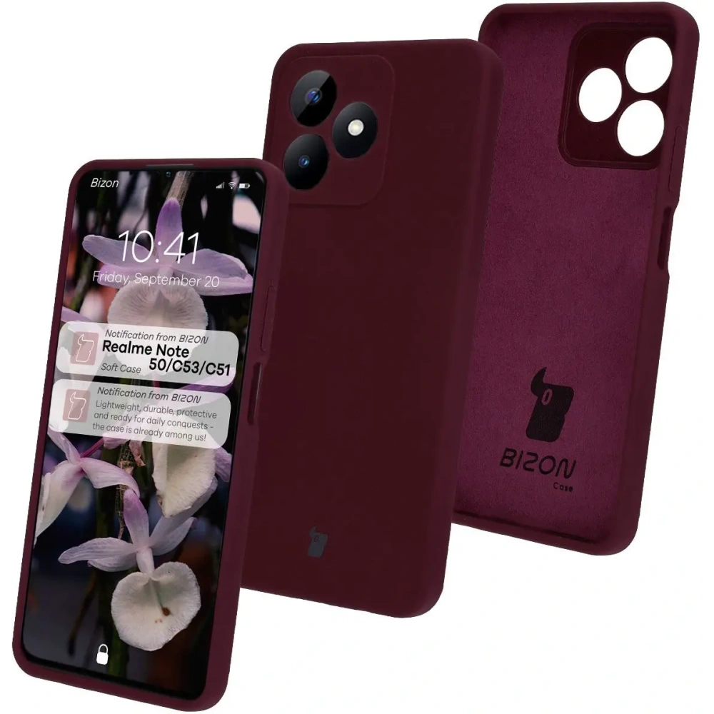 Hurtownia GSM - Silikonowe etui Bizon Soft Case do Realme Note 50 / Realme C53 / C51 ciemnofioletowe - BIZ7198 - {ean13} - Hurt