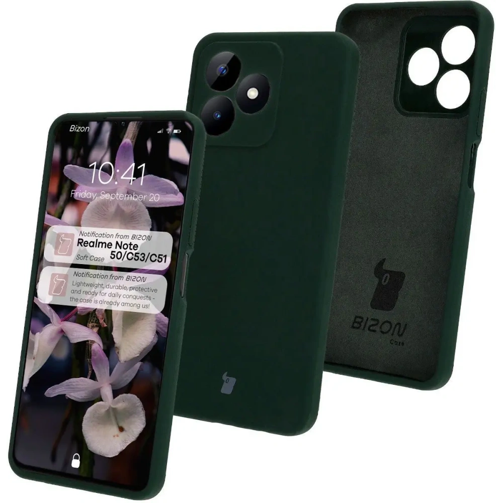 Hurtownia GSM - Silikonowe etui Bizon Soft Case do Realme Note 50 / Realme C53 / C51 ciemnozielone - BIZ7199 - {ean13} - Hurt