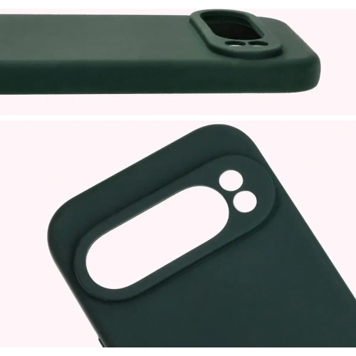 Silikonowe etui Bizon Soft Case do Google Pixel 9 Pro ciemnozielone