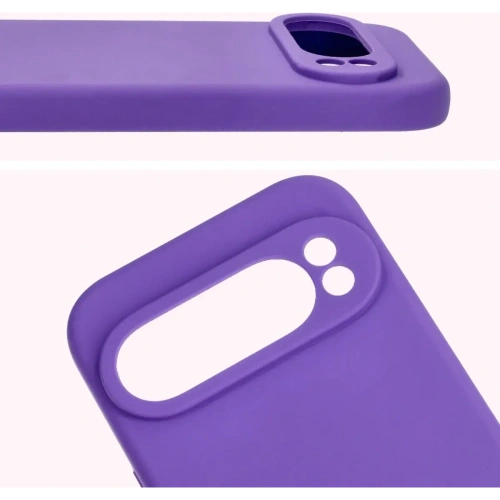 Silikonowe etui Bizon Soft Case do Google Pixel 9 Pro fioletowe