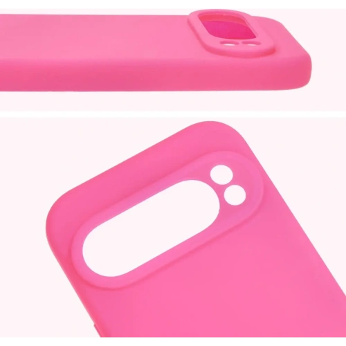 Silikonowe etui Bizon Soft Case do Google Pixel 9 Pro neonowo-różowe