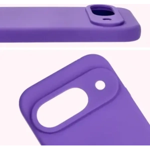 Silikonowe etui Bizon Soft Case do Google Pixel 9 fioletowe