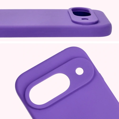 Silikonowe etui Bizon Soft Case do Google Pixel 9 fioletowe