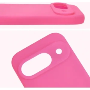 Silikonowe etui Bizon Soft Case do Google Pixel 9 neonowo-różowe