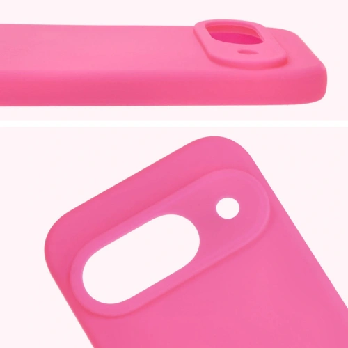 Silikonowe etui Bizon Soft Case do Google Pixel 9 neonowo-różowe