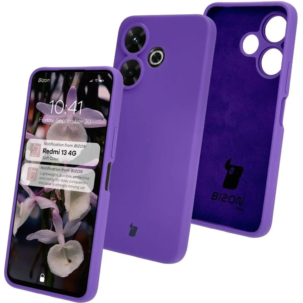 Hurtownia GSM - Silikonowe etui Bizon Soft Case do Xiaomi Redmi 13 4G fioletowe - BIZ7217 - {ean13} - Hurt