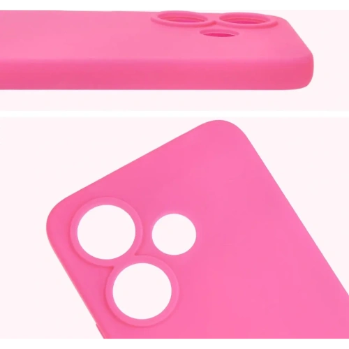 Silikonowe etui Bizon Soft Case do Xiaomi Redmi 13 4G neonowo-różowe