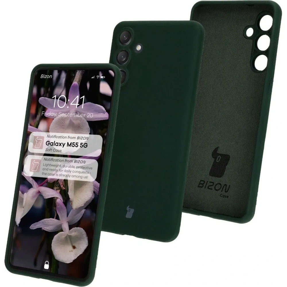 Hurtownia GSM - Silikonowe etui Bizon Soft Case do Samsung Galaxy M55 5G ciemnozielone - BIZ7220 - {ean13} - Hurt