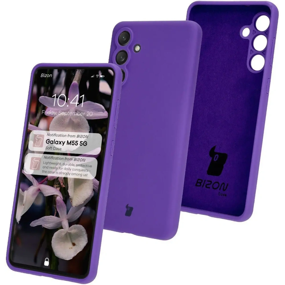 Wholesale Bizon Soft Case Samsung Galaxy M55 5G purple - BIZ7222 - {ean13} - Hurt