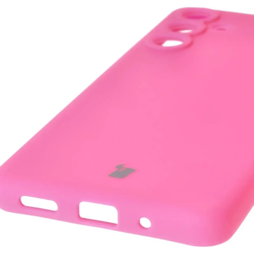 Silikonowe etui Bizon Soft Case do Samsung Galaxy M55 5G neonowo-różowe