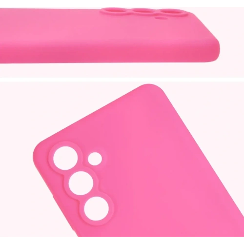 Silikonowe etui Bizon Soft Case do Samsung Galaxy M55 5G neonowo-różowe