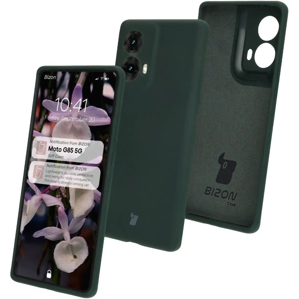 Hurtownia GSM - Bizon Soft Case Motorola Moto G85 5G verde închis - BIZ7225 - {ean13} - Hurt