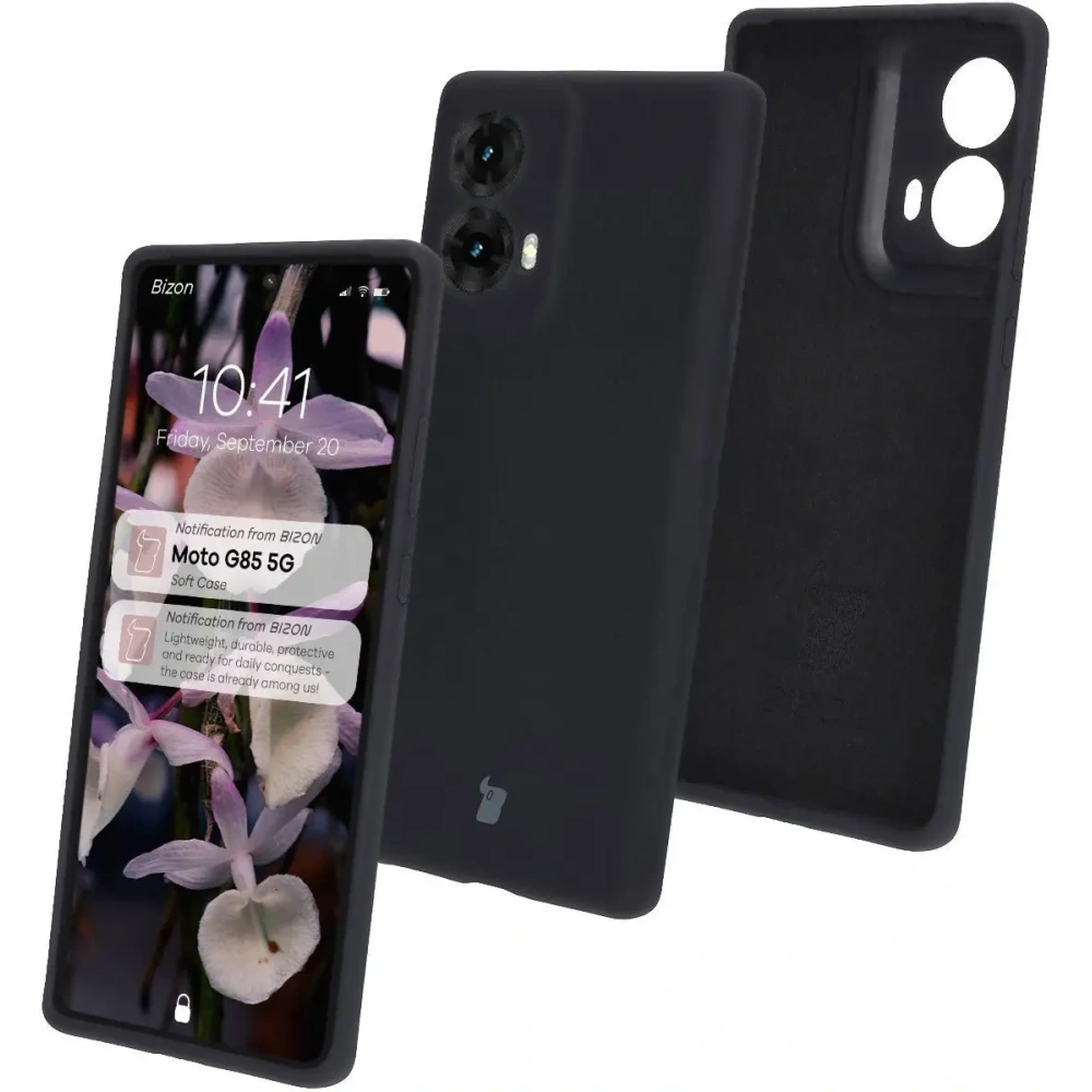 Hurtownia GSM - Silikonowe etui Bizon Soft Case do Motorola Moto G85 5G czarne - BIZ7226 - {ean13} - Hurt