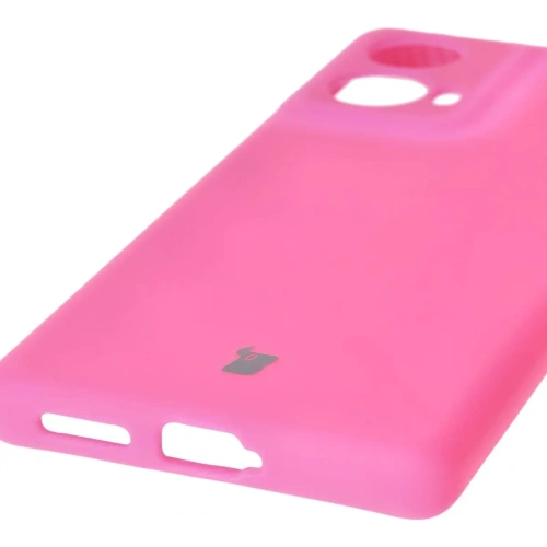 Silikonowe etui Bizon Soft Case do Motorola Moto G85 5G neonowo-różowe