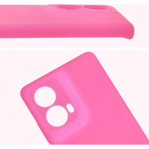 Silikonowe etui Bizon Soft Case do Motorola Moto G85 5G neonowo-różowe