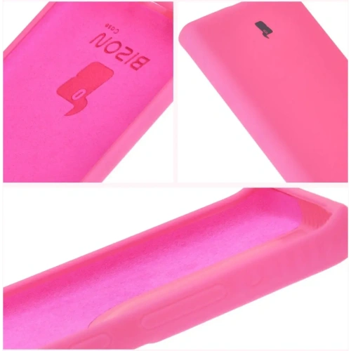 Silikonowe etui Bizon Soft Case do Motorola Moto G85 5G neonowo-różowe