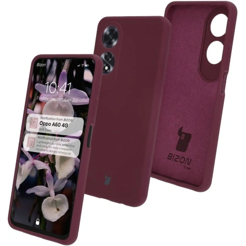 Silikonowe etui Bizon Soft Case do Oppo A60 4G ciemnofioletowe