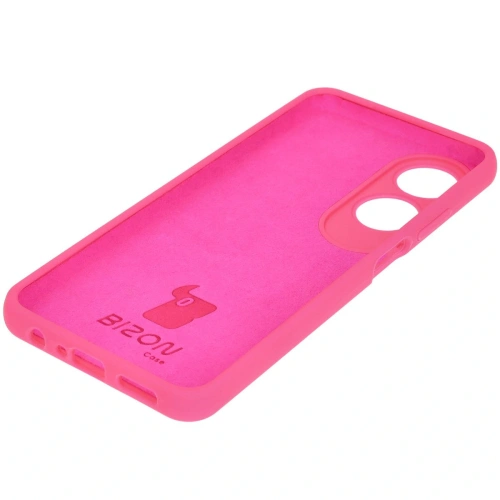 Silikonowe etui Bizon Soft Case do Oppo A60 4G neonowo-różowe