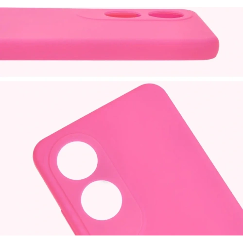 Silikonowe etui Bizon Soft Case do Oppo A60 4G neonowo-różowe