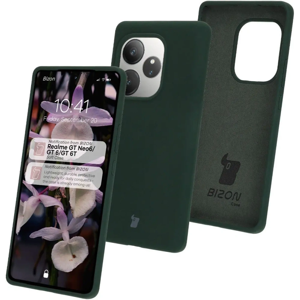 Hurtownia GSM - Silikonový obal Bizon Soft Case pro Realme GT 6 / 6T / Neo 6 / Neo 6 SE tmavě zelený - BIZ7235 - {ean13} - Hurt