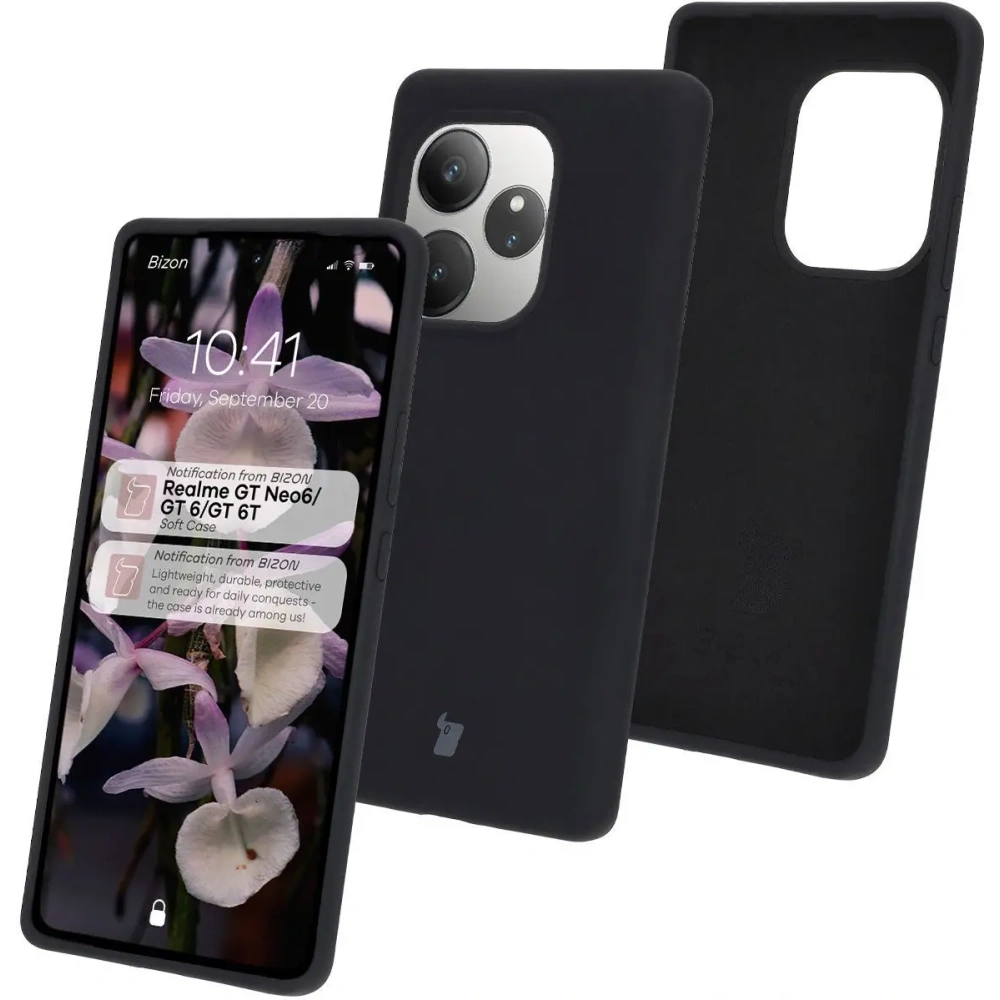 Hurtownia GSM - Caz moale Bizon pentru Realme GT 6 / 6T / Neo 6 / Neo 6 SE negru - BIZ7236 - {ean13} - Hurt