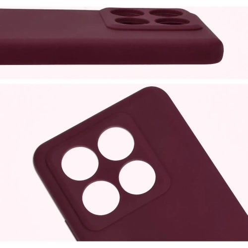 Silikonowe etui Bizon Soft Case do Xiaomi 14T Pro ciemnofioletowe