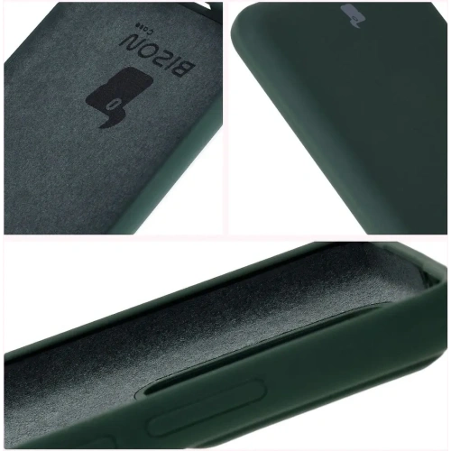 Silikonowe etui Bizon Soft Case do Xiaomi 14T Pro ciemnozielone