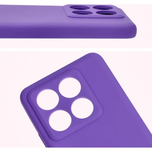 Silikonowe etui Bizon Soft Case do Xiaomi 14T Pro fioletowe