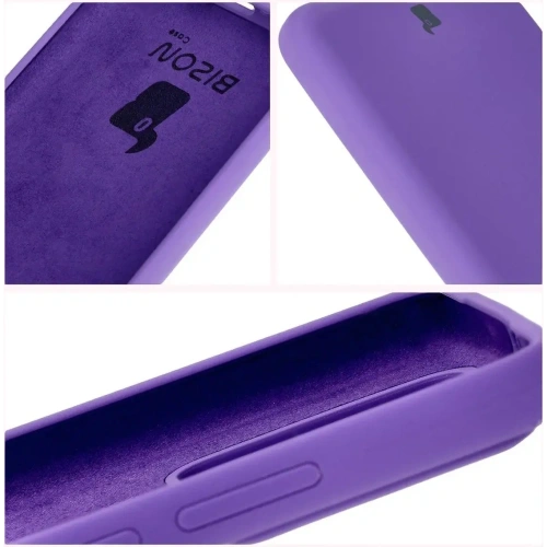 Silikonowe etui Bizon Soft Case do Xiaomi 14T Pro fioletowe