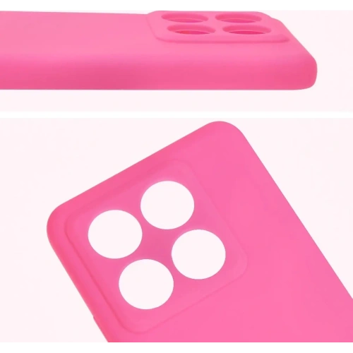 Silikonowe etui Bizon Soft Case do Xiaomi 14T Pro neonowo-różowe