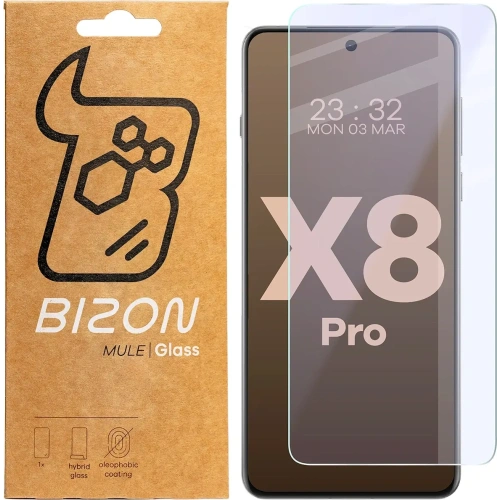Elastyczne szkło hybrydowe Bizon Glass Mule do Oppo Find X8 Pro