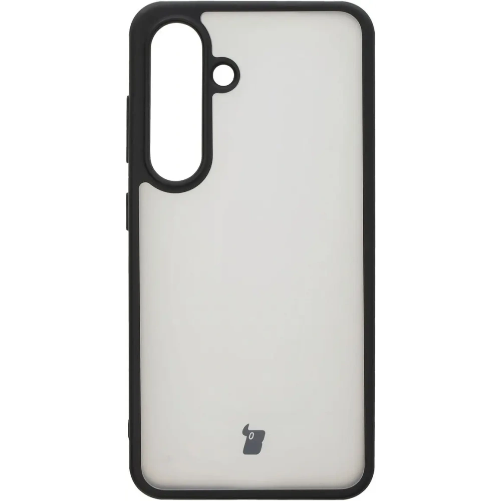 Etui Bizon Case Angelo do Samsung Galaxy S25  przydymione z czarną ramką