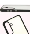 Etui Bizon Case Angelo do Samsung Galaxy S25  przydymione z czarną ramką