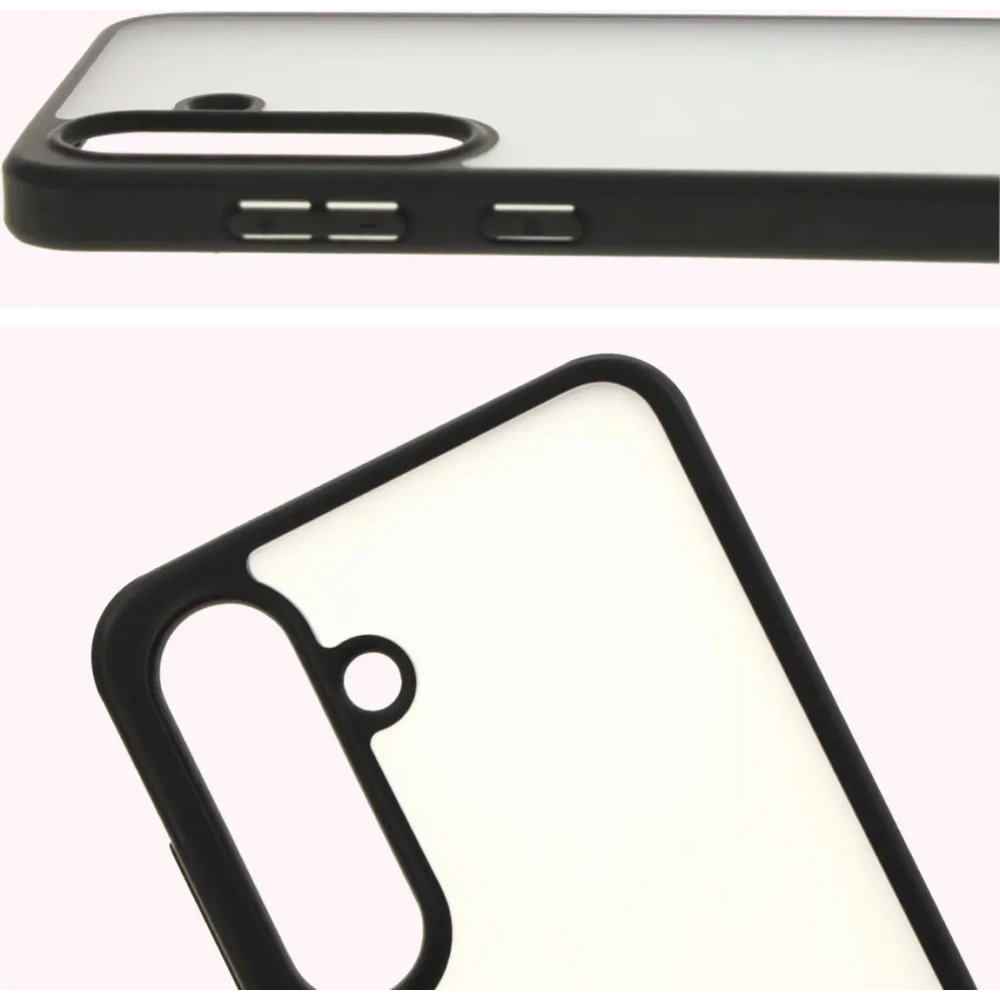 Etui Bizon Case Angelo do Samsung Galaxy S25  przydymione z czarną ramką