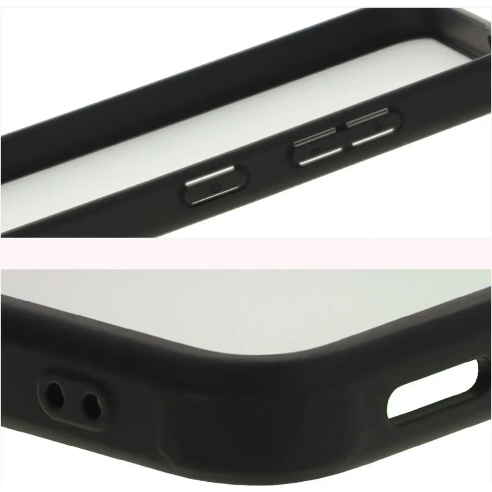 Etui Bizon Case Angelo do Samsung Galaxy S25  przydymione z czarną ramką
