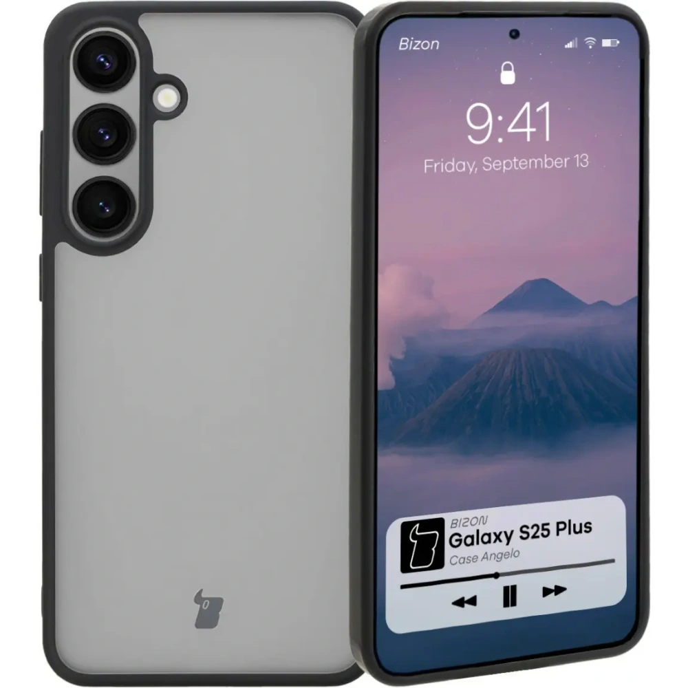 Hurtownia GSM - Etui Bizon Case Angelo do Samsung Galaxy S25 Plus kouřové s černým rámečkem - BIZ7254 - {ean13} - Hurt