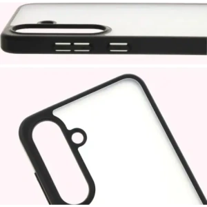 Etui Bizon Case Angelo do Samsung Galaxy S25 Plus przydymione z czarną ramką