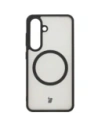 Hurtownia GSM - Etui z pierścieniem magnetycznym Bizon Case MatteO do Samsung Galaxy S25 półprzezroczyste z czarną ramką - BIZ7256 - {ean13} - Hurt