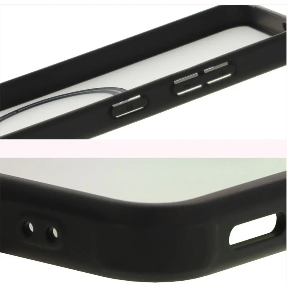 Hurtownia GSM - Etui z pierścieniem magnetycznym Bizon Case MatteO do Samsung Galaxy S25 półprzezroczyste z czarną ramką - BIZ7256 - {ean13} - Hurt