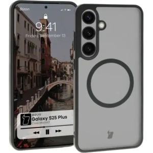 Hurtownia GSM - Bizon Caz MatteO Samsung Galaxy S25 Plus transparent cu ramă neagră - BIZ7257 - {ean13} - Hurt