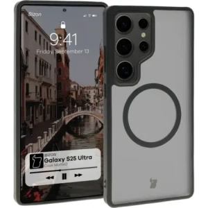 Hurtownia GSM - Bizon Case MatteO Samsung Galaxy S25 Ultra transparent cu ramă neagră - BIZ7258 - {ean13} - Hurt