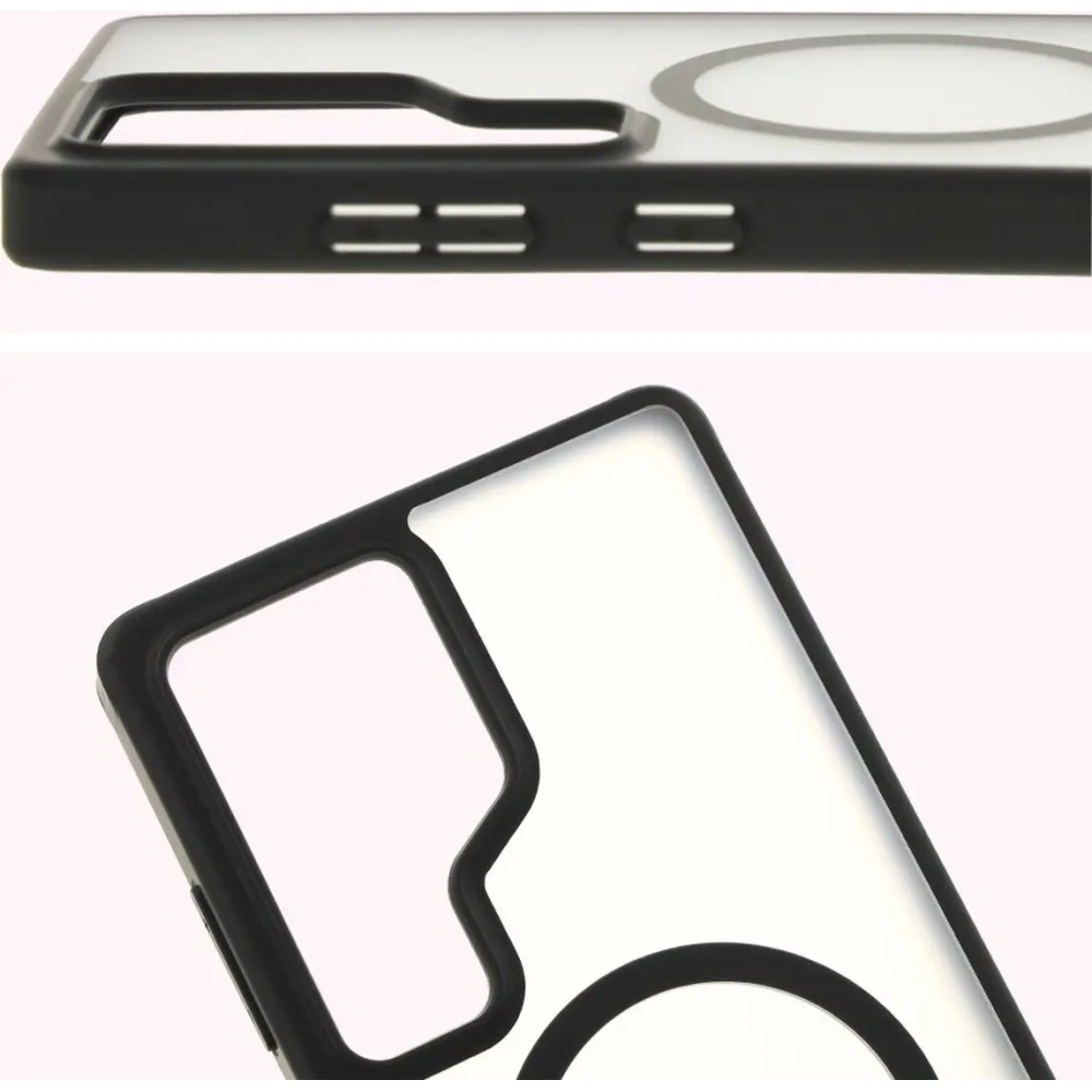 Hurtownia GSM - Bizon Case MatteO Samsung Galaxy S25 Ultra transparent cu ramă neagră - BIZ7258 - {ean13} - Hurt